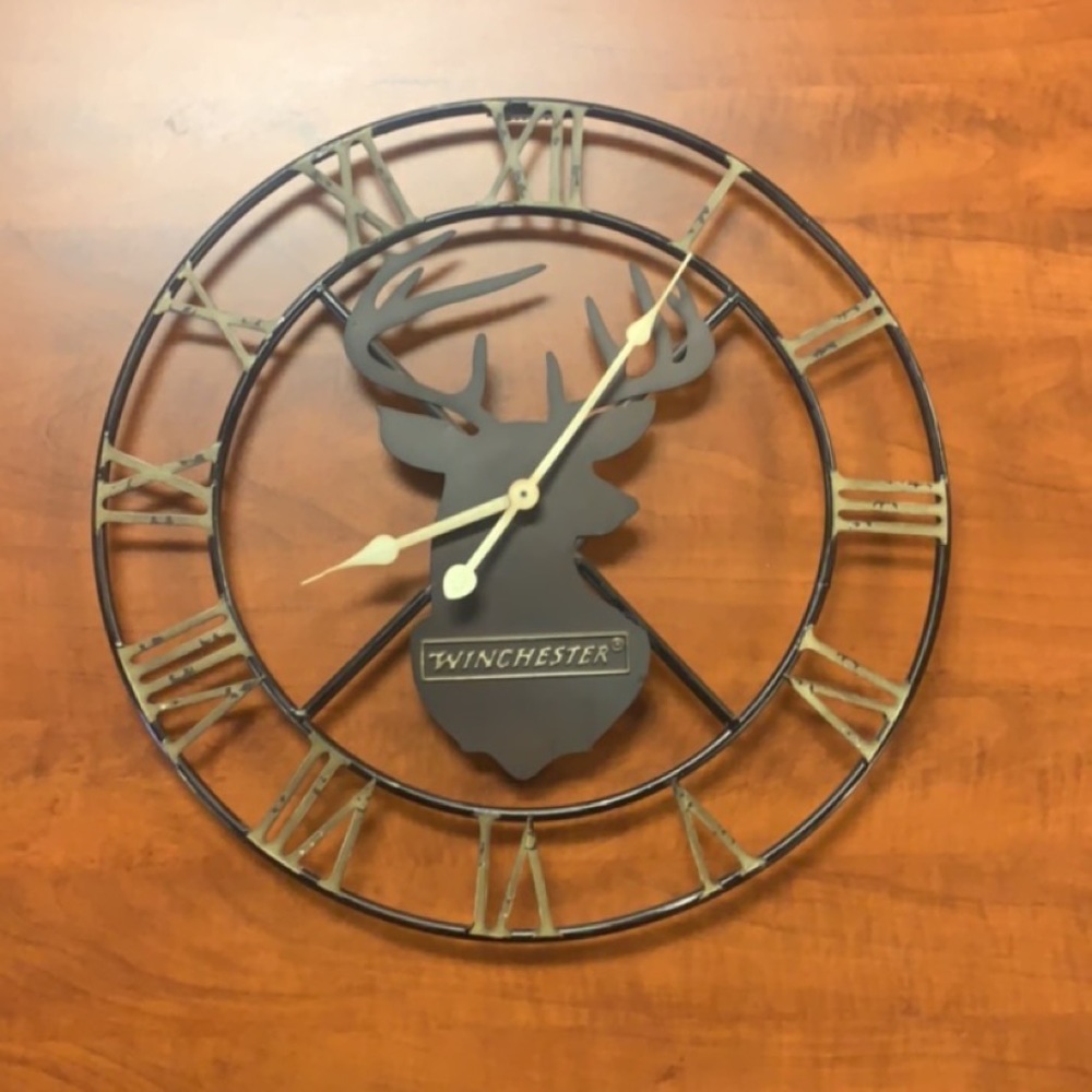 Winchester Deer Wall Clock EUC
